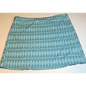 RipSkirt Hawaii XXL Wrap Skirt Teal Geometric Diamond Print Adjustable hook/loop